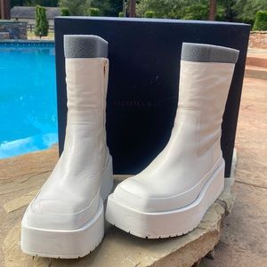Paloma Barcelo Ava Platform Ankle boots in In ivory size 40